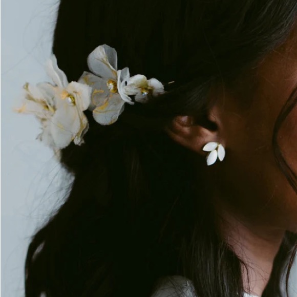 Hushed Commotion SARAH Earrings (in White) - Picture 4 of 5